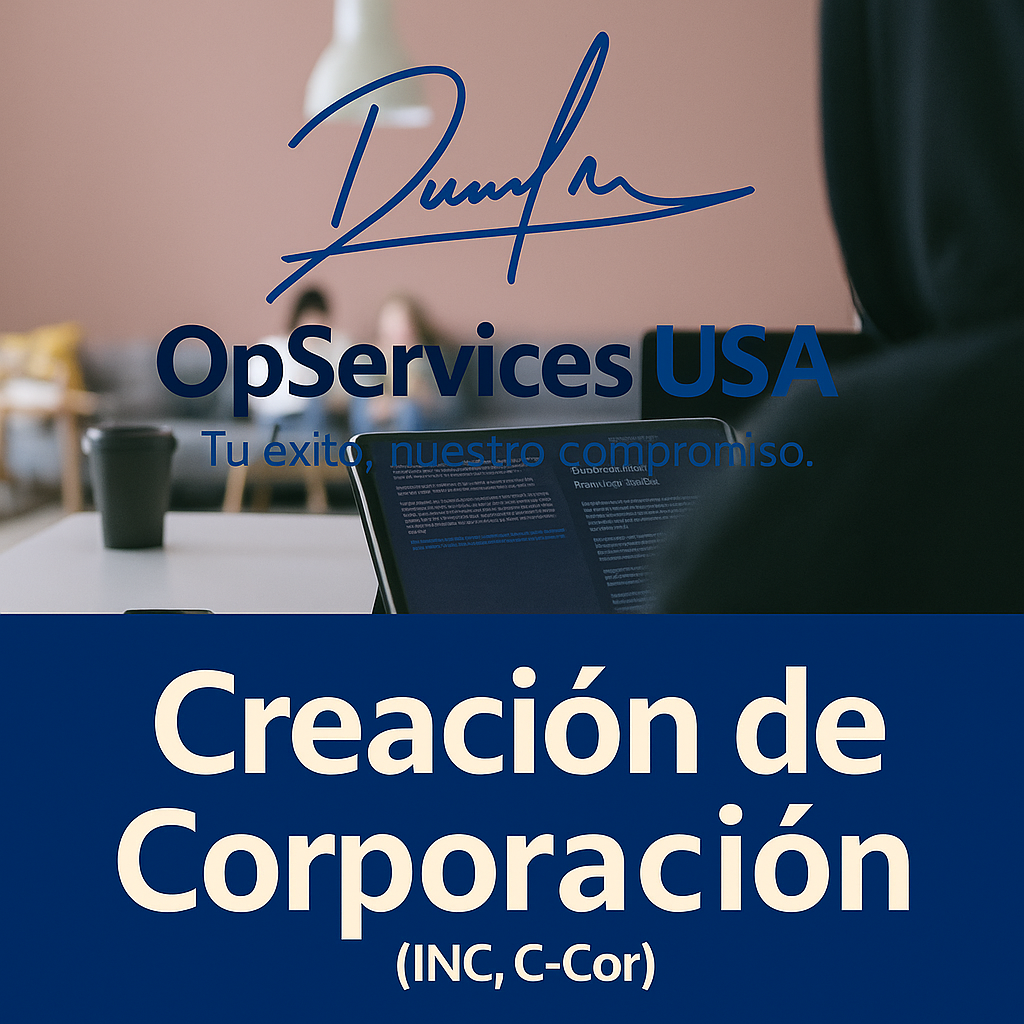 Creación de Corporación (INC, C-Corp)